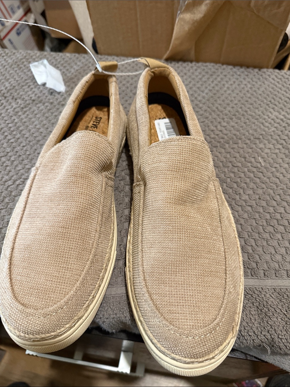 Steve Madden Men's Slip-On Canvas Loafers - Tan
